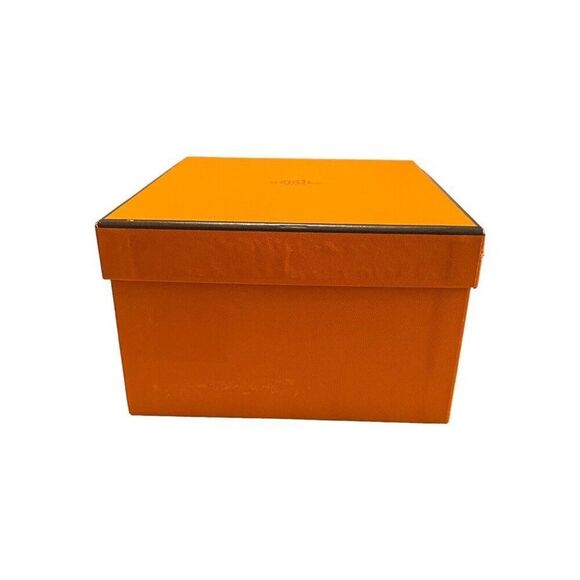 Authentic HERMES Paris Orange Empty Box 7”x8”x4” With Insert Removable Gift Set - Picture 2 of 8